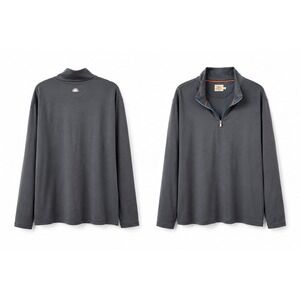 Faherty Pullover Mens XXL Dark Blue Movement 1/4 Quarter Zip Sweater Performance